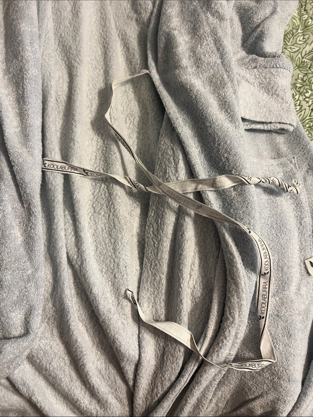 Light Blue Terry Cloth Robe - Picture 3 of 3